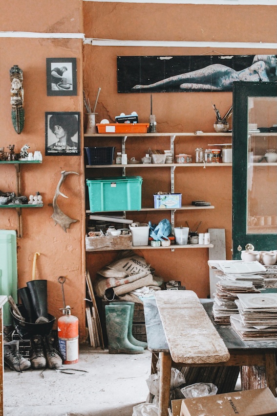 Inside a beautiful pottery studio