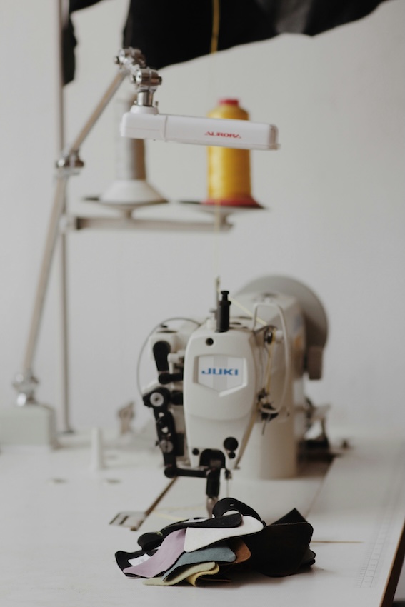 A sewing machine in a textile studio